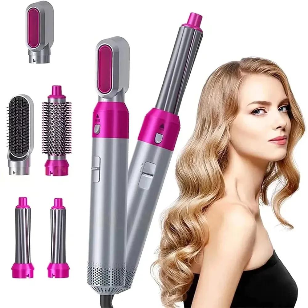 5 In 1 Hair Curler & Straightener - Lightweight And Portable
