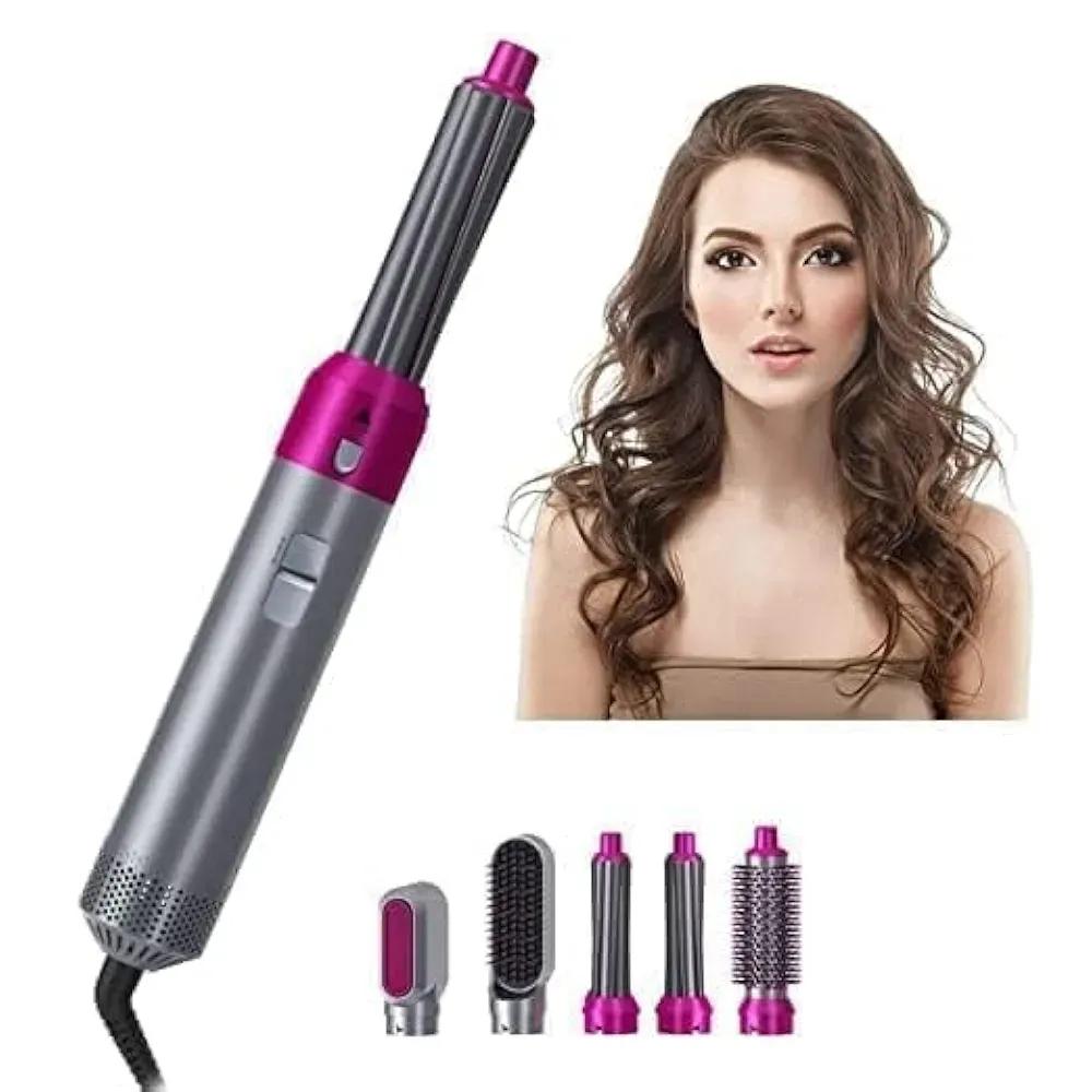 5 In 1 Hair Curler & Straightener - Lightweight And Portable