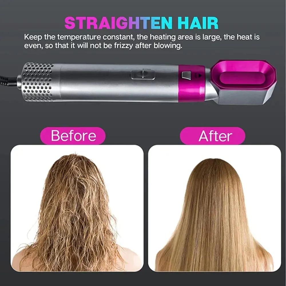 5 In 1 Hair Curler & Straightener - Lightweight And Portable