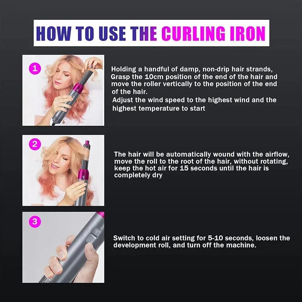 5 In 1 Hair Curler & Straightener - Lightweight And Portable