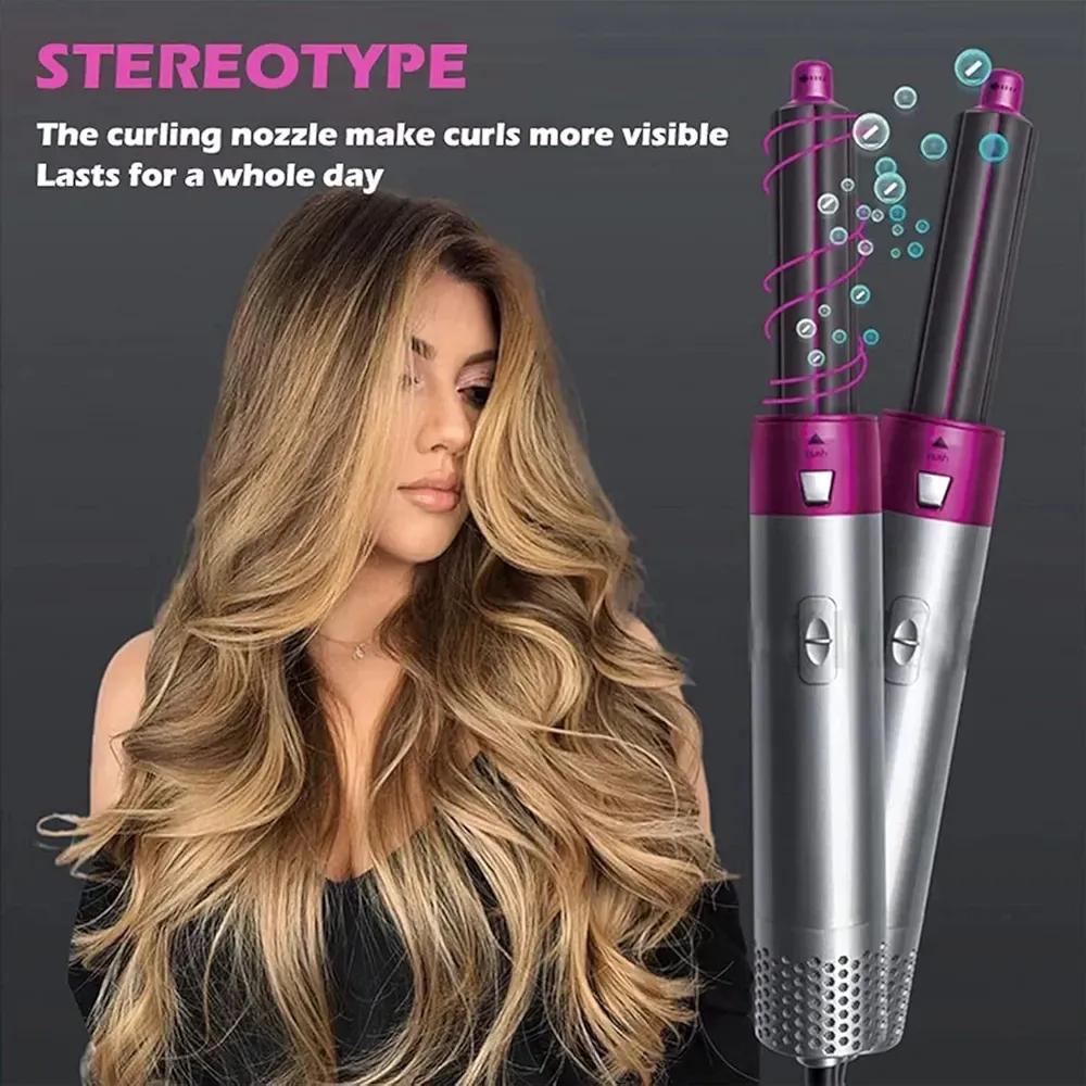 5 In 1 Hair Curler & Straightener - Lightweight And Portable