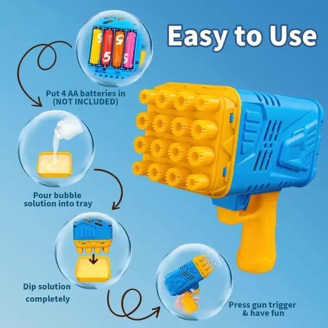 36 Holes Big Powerful Machine Bubble Gun