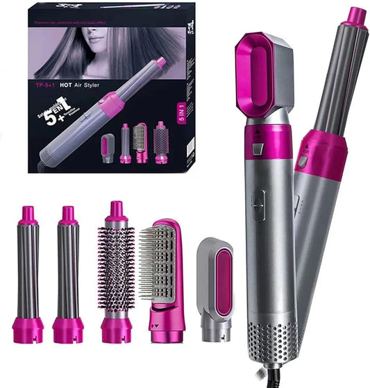 5 In 1 Hair Curler & Straightener - Lightweight And Portable