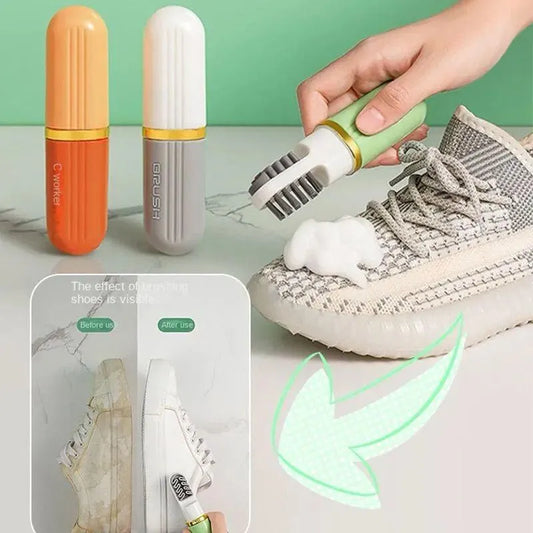 3 in1 Multi-functional Shoe Brush, 1 Pack Travel Shoe Cleaning Brush With Sprayer,