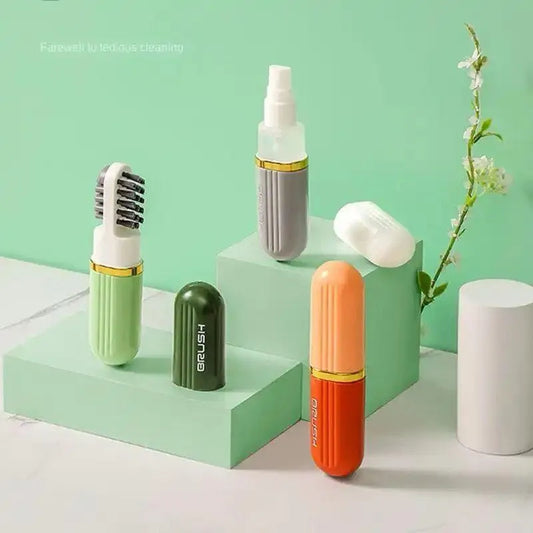 3 in1 Multi-functional Shoe Brush, 1 Pack Travel Shoe Cleaning Brush With Sprayer,